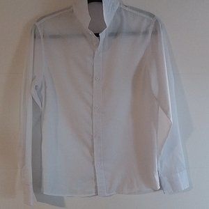 Boy's (Kids) Junior Button Up Dress Shirt - Color White